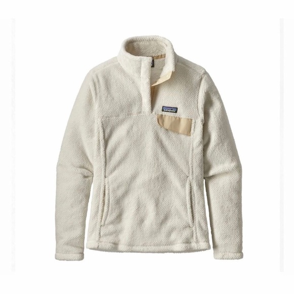 Women's Patagonia Re-Tool Snap-T Fleece Pullover (Raw Linen White X-Dye) - Picture 4 of 14